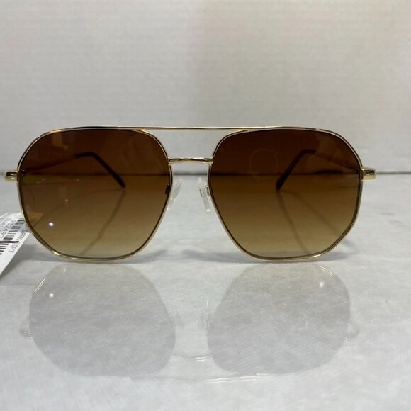 AIRE Corvus Aviator Sunglasses Gold Brown Gradient main image 15